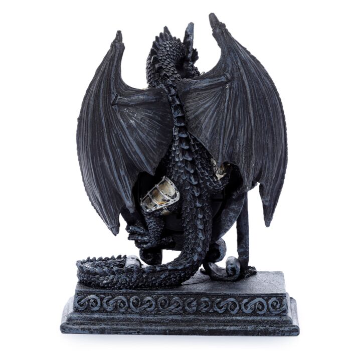 Gothic Armoured Dragon Mantle Clock Clocks