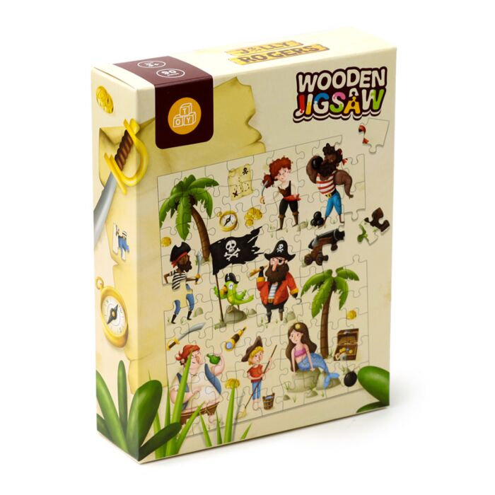 90pc Wooden Jigsaw Puzzle - Jolly Roger Pirates Jigsaw