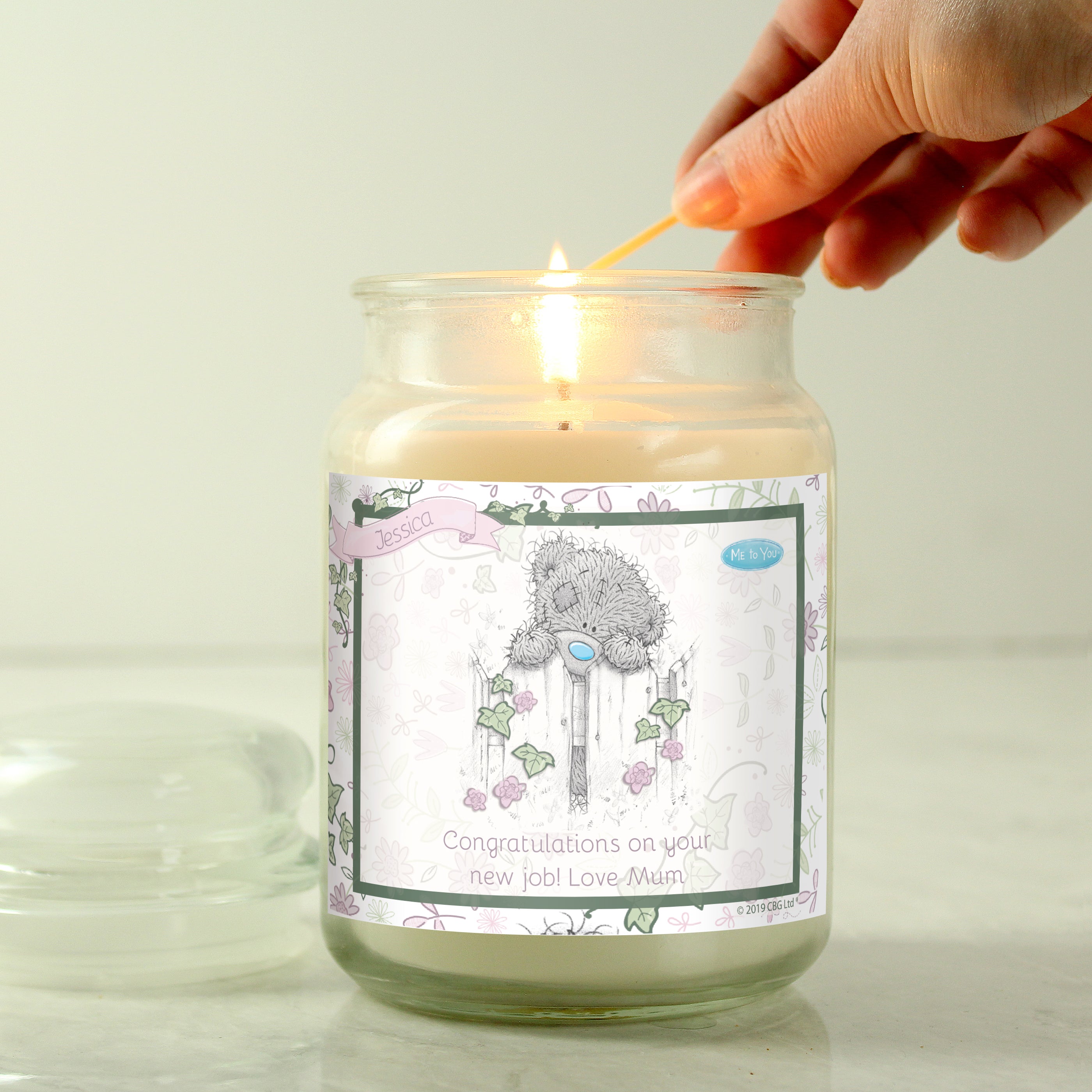 Personalised Me to You Secret Garden Large Candle Jar Candle