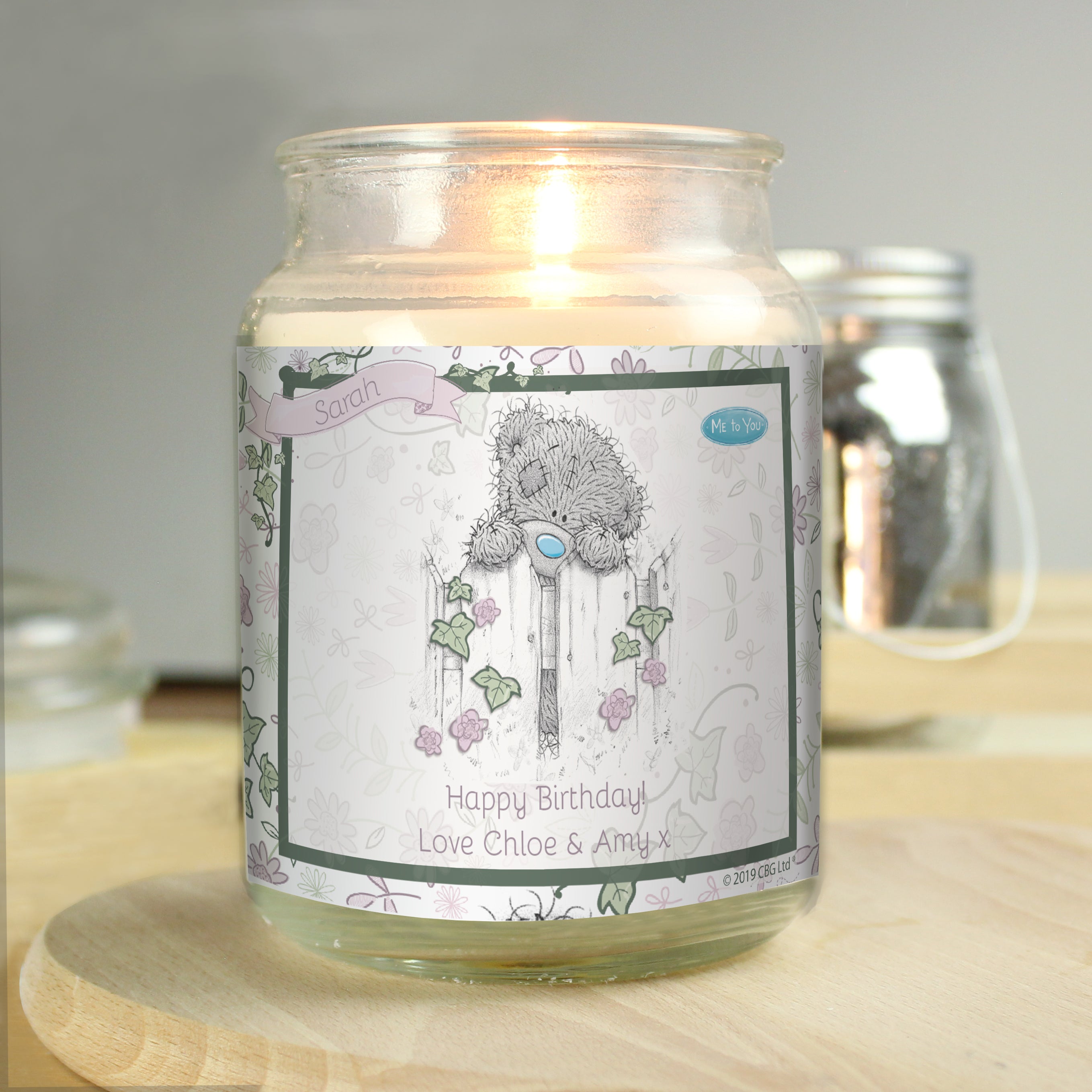 Personalised Me to You Secret Garden Large Candle Jar Candle