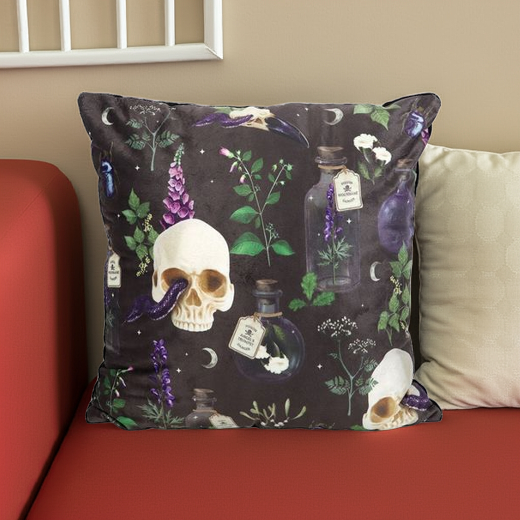 35cm Square Venom & Vines Print Cushion Cushions
