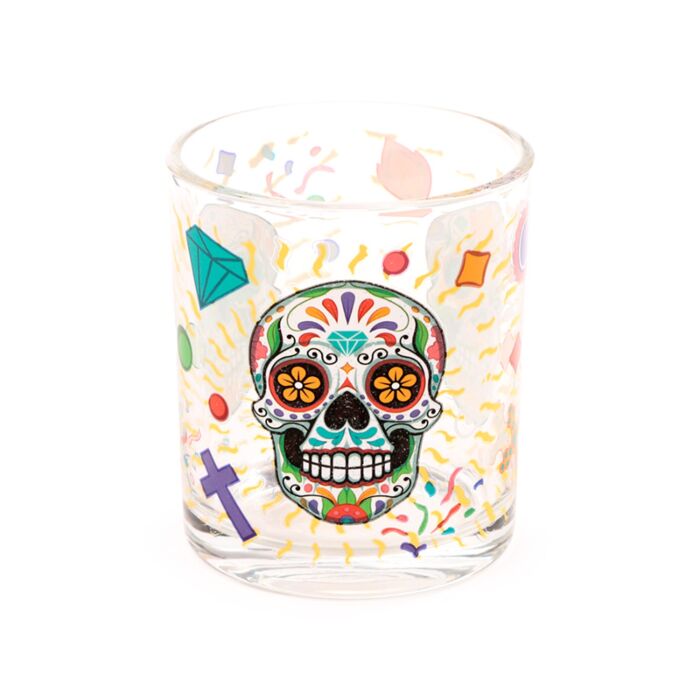 Day of the Dead Glass Tumbler Set of 2 250ml - Tumbler