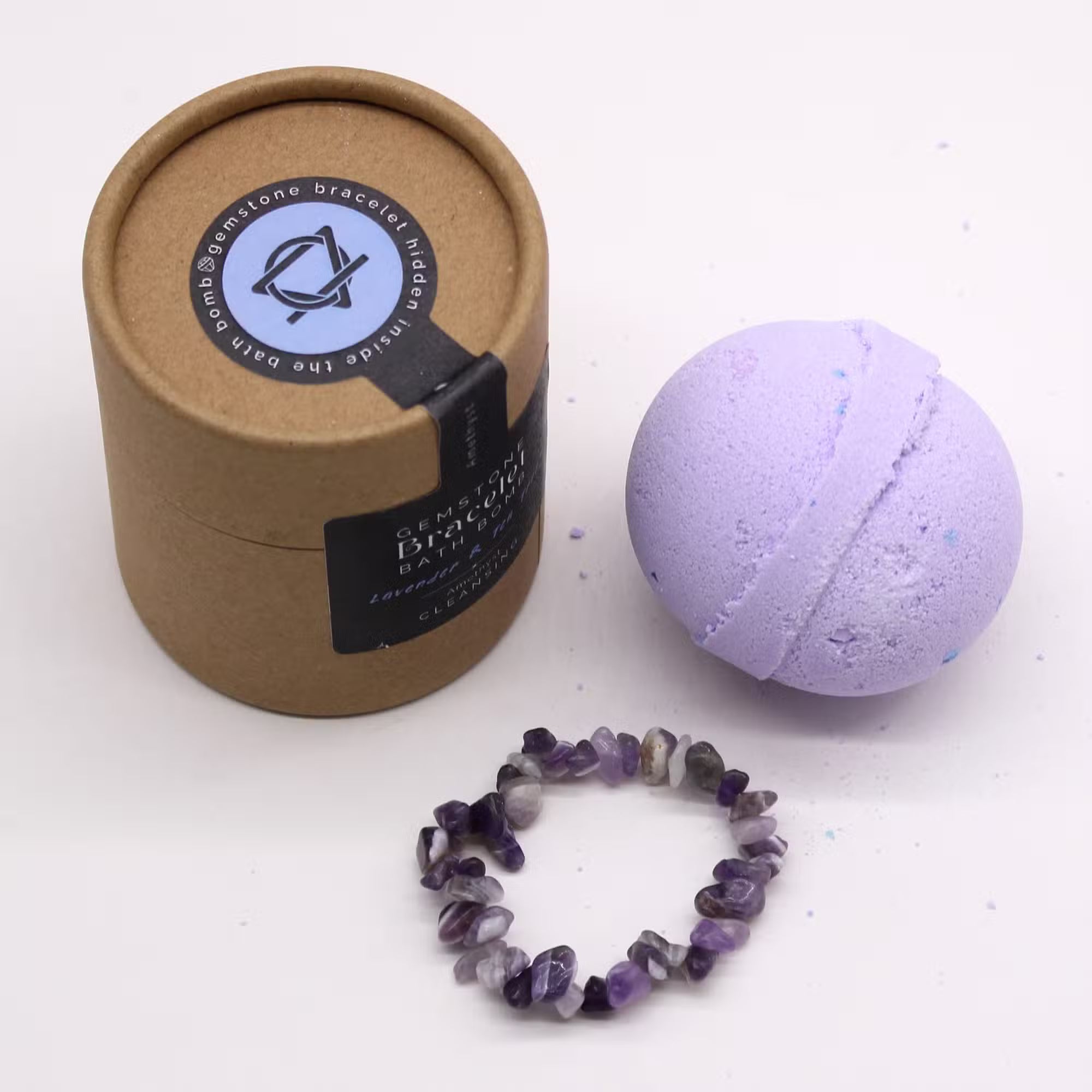 Amethyst Gem Bracelet Bath Bomb - Lavender & Tea Tree Bath bomb