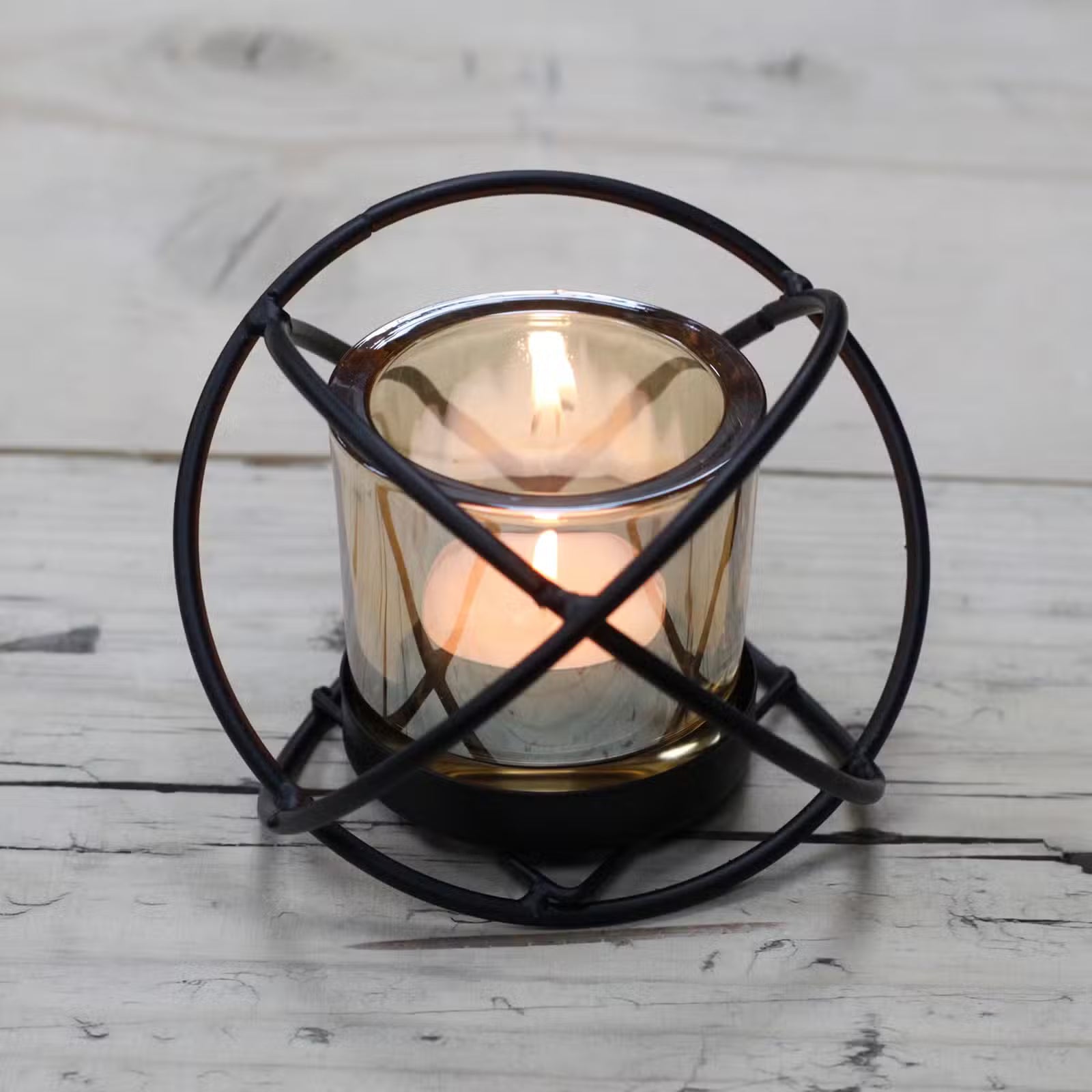 Centrepiece Iron Votive Candle Holder - 1 Cup Single Ball Candle Holder
