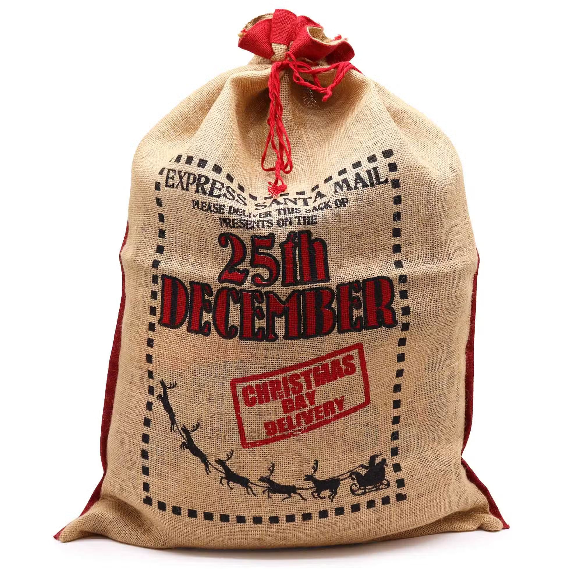 25 December Christmas Jute sacks Christmas sacks