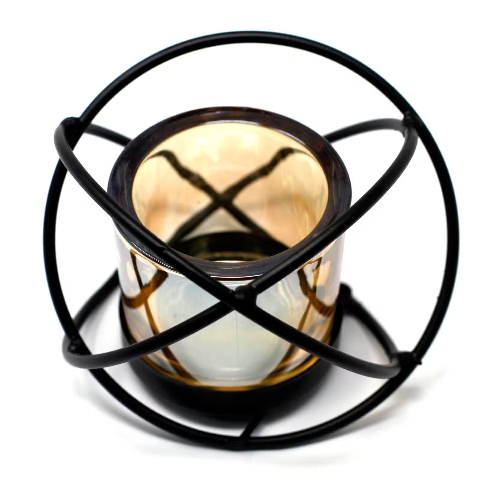 Centrepiece Iron Votive Candle Holder - 1 Cup Single Ball Candle Holder