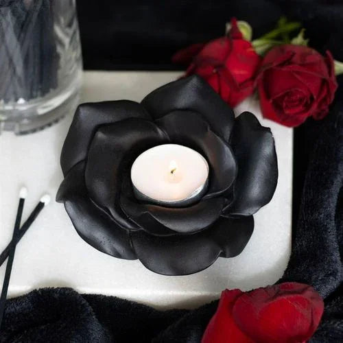 Black Rose Resin Tealight Candle Holder Candle Holder