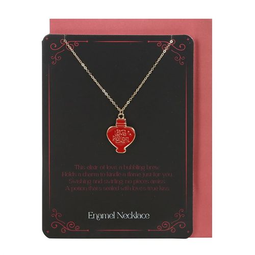 Love Potion Enamel Necklace Card Necklace
