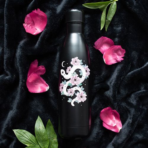 Floral Snake Metal Water Bottle Water Bottle