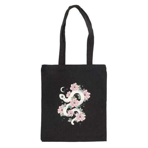 Floral Snake Polycotton Tote Bag Bag