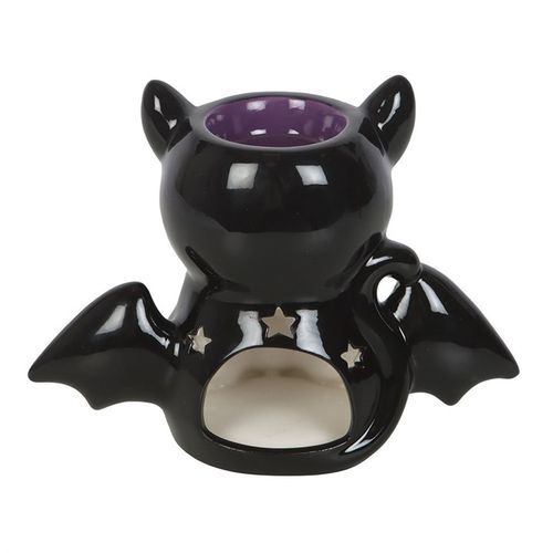 Cute and Creepy Bat Cat Oil Burner and Wax Warmer Oil Burner