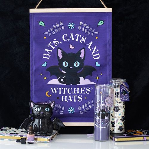 Cute and Creepy Bat Cat Oil Burner and Wax Warmer Oil Burner