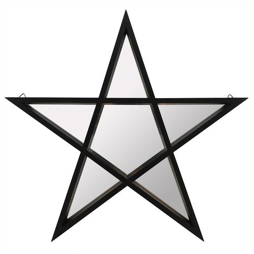 Black Framed Pentagram Mirror Mirror