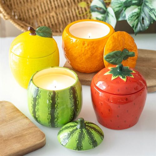 Watermelon Shaped Candle Jar Candle