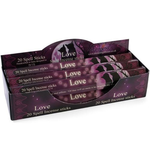 Set of 6 Packets of Love Spell Incense Sticks by Lisa Parker Incense Sticks