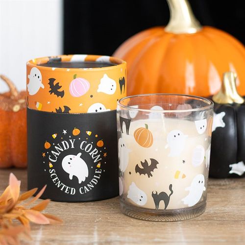 Sweet and Spooky Candy Corn Candle Candle