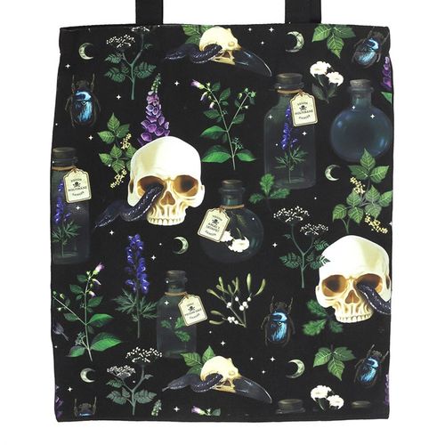 Venom & Vines Print Polycotton Tote Bag Bag