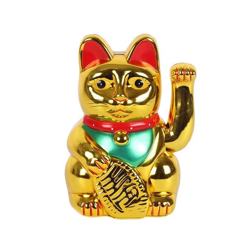 6 Inch Gold Money Cat Ornament