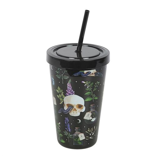 Venom & Vines Print Tumbler with Straw Tumbler