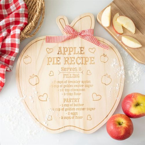 Apple Pie Recipe Serving Board Chopping board