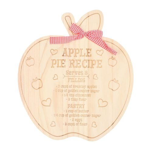 Apple Pie Recipe Serving Board Chopping board