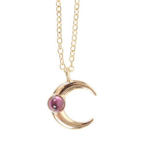 The Moon Celestial Amethyst Necklace Card Necklace