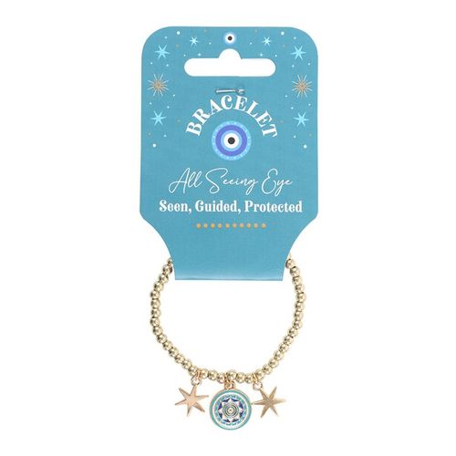 All Seeing Eye Beaded Charm Bracelet Bracelet