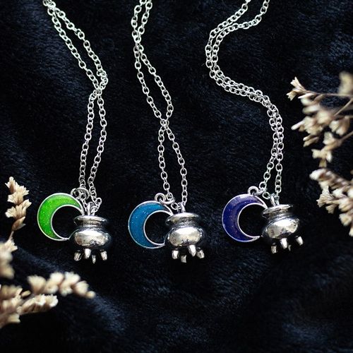 Set of 3 Coven Sisters Cauldron Charm Necklaces Necklace