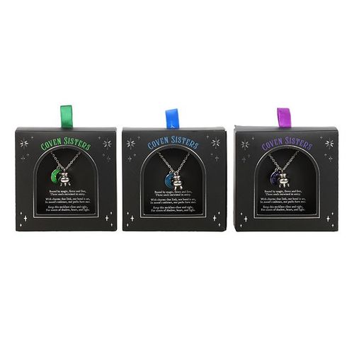Set of 3 Coven Sisters Cauldron Charm Necklaces Necklace