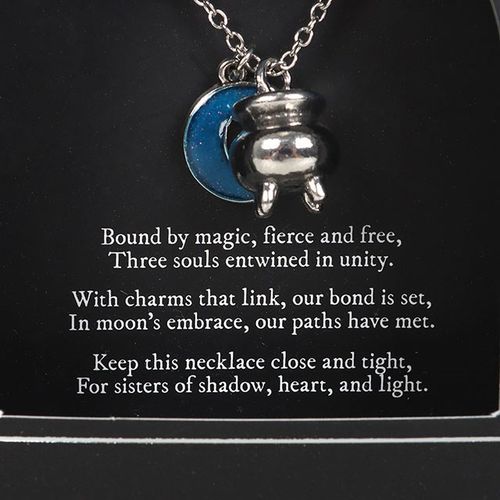 Set of 3 Coven Sisters Cauldron Charm Necklaces Necklace