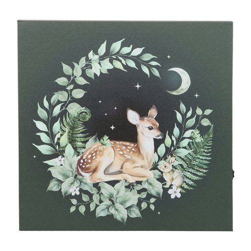 Fawn Light Up Canvas Plaque Canvas