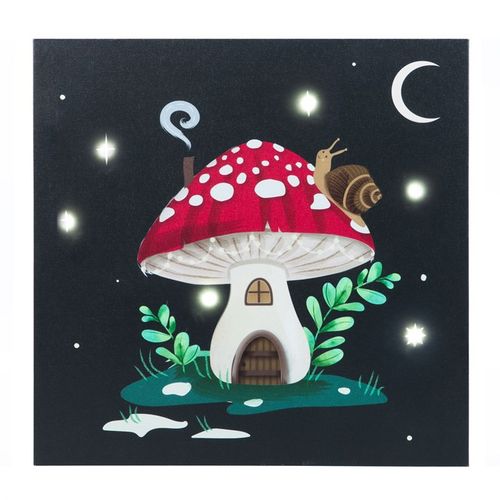 Gnome Sweet Gnome Light Up Canvas Plaque Canvas