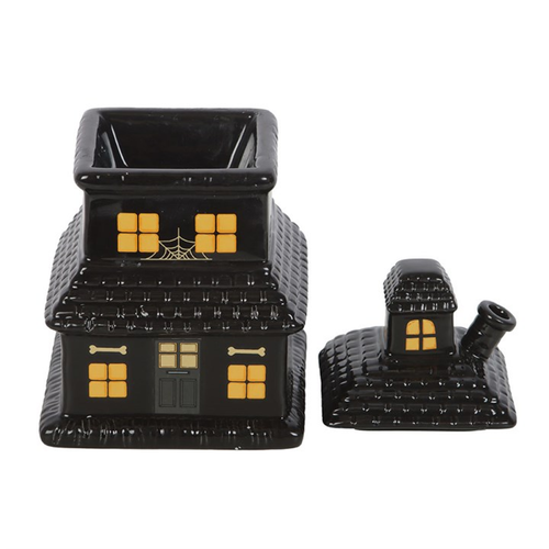 Black Haunted House Oil Burner and Wax Warmer Oil Burner