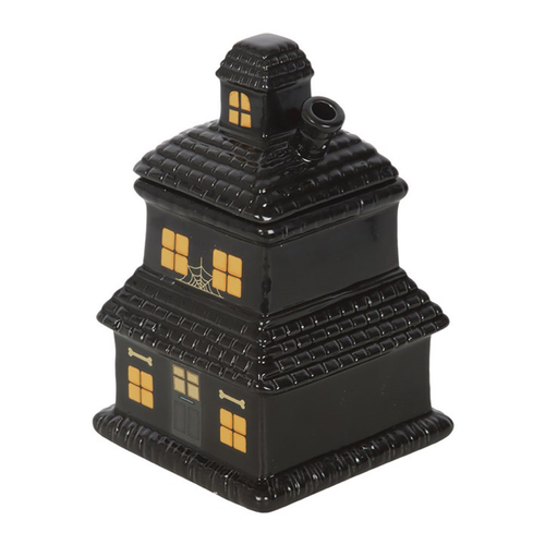 Black Haunted House Oil Burner and Wax Warmer Oil Burner
