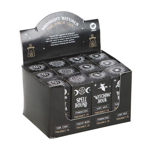 Set of 12 Midnight Rituals Fragrance Oils in Display Fragrance Oils
