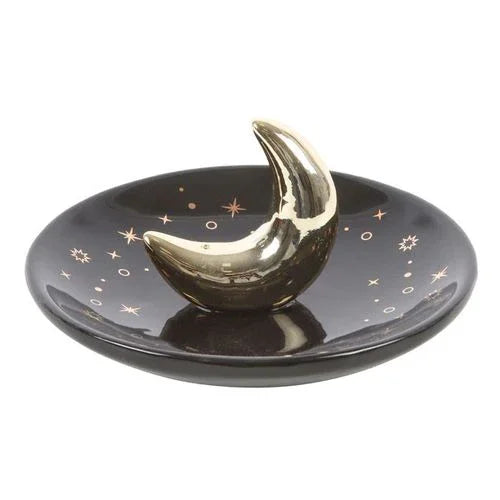 Gold Crescent Moon Incense Stick Holder Incense Holder