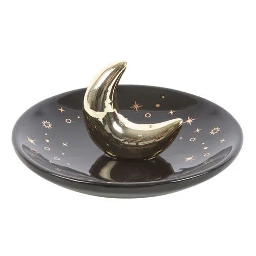Gold Crescent Moon Incense Stick Holder Incense Holder