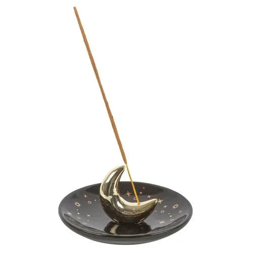 Gold Crescent Moon Incense Stick Holder Incense Holder