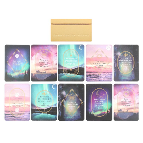 Ethereal Affirmation Cards with Wooden Stand Tarot Cards
