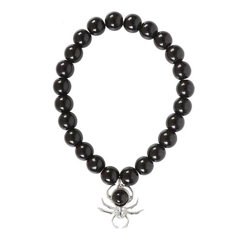 Spider Black Obsidian Beaded Bracelet Jewellery