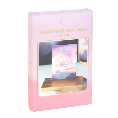 Ethereal Affirmation Cards with Wooden Stand Tarot Cards