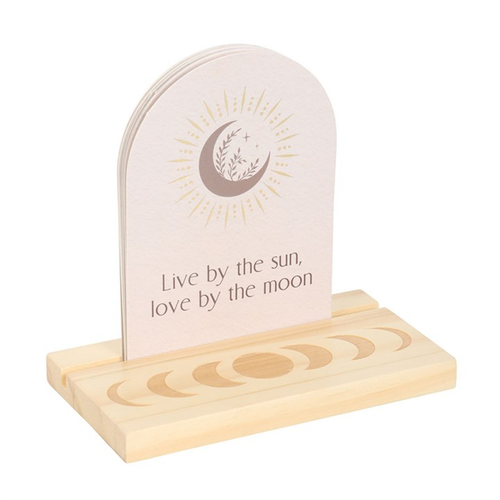 Luna Moth Affirmation Cards with Wooden Stand Tarot Cards