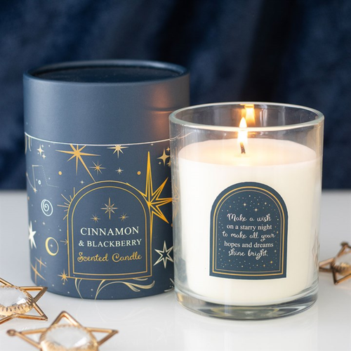 Starry Night Cinnamon & Blackberry Candle Candle