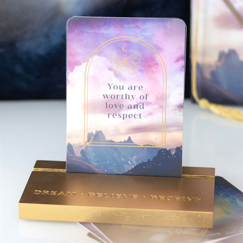 Ethereal Affirmation Cards with Wooden Stand Tarot Cards
