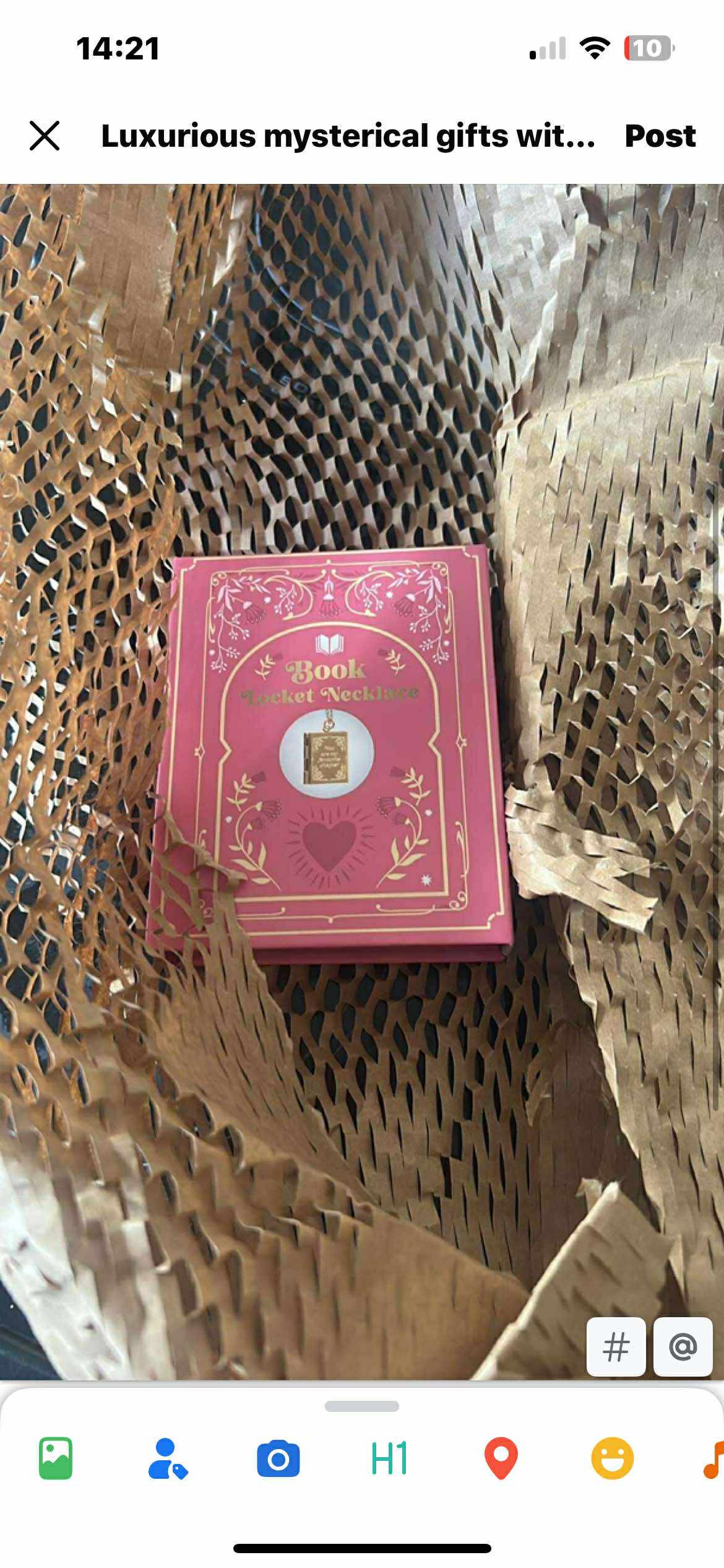 Book Shaped Locket Necklace in Gift Box Necklace