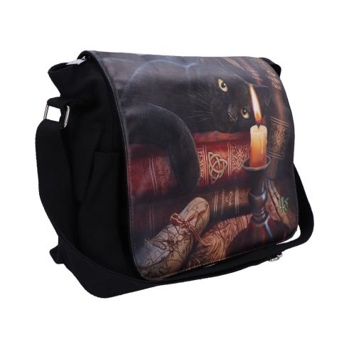 Witching Hour Cat Messenger Bag by Lisa Parker