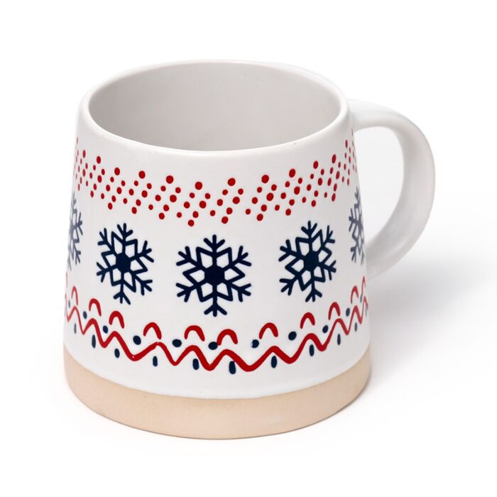 Stoneware Mug - Christmas Tree snowflake Mugs