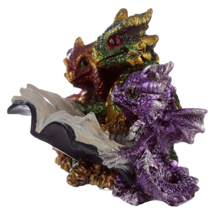 Elements Triple Baby Dragons Reading Ornament