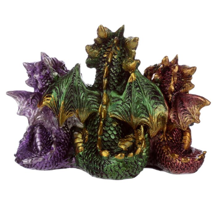 Elements Triple Baby Dragons Reading Ornament