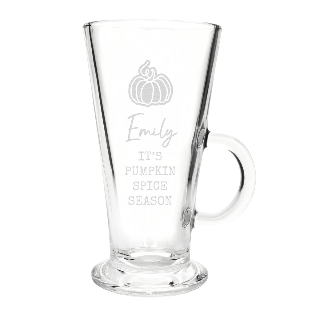 Personalised Pumpkin Latte Glass Glass